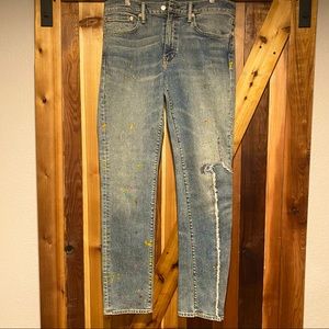 Levi’s Strauss 511 Slim Fit Paint Splatter Jeans
